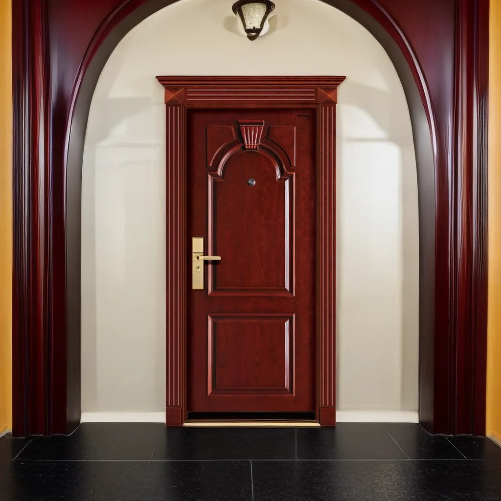 

Modern Main Entrance Door Interior Bedroom Steel Wooden Material Waterproof Fire Proof Armored Doors for Houses