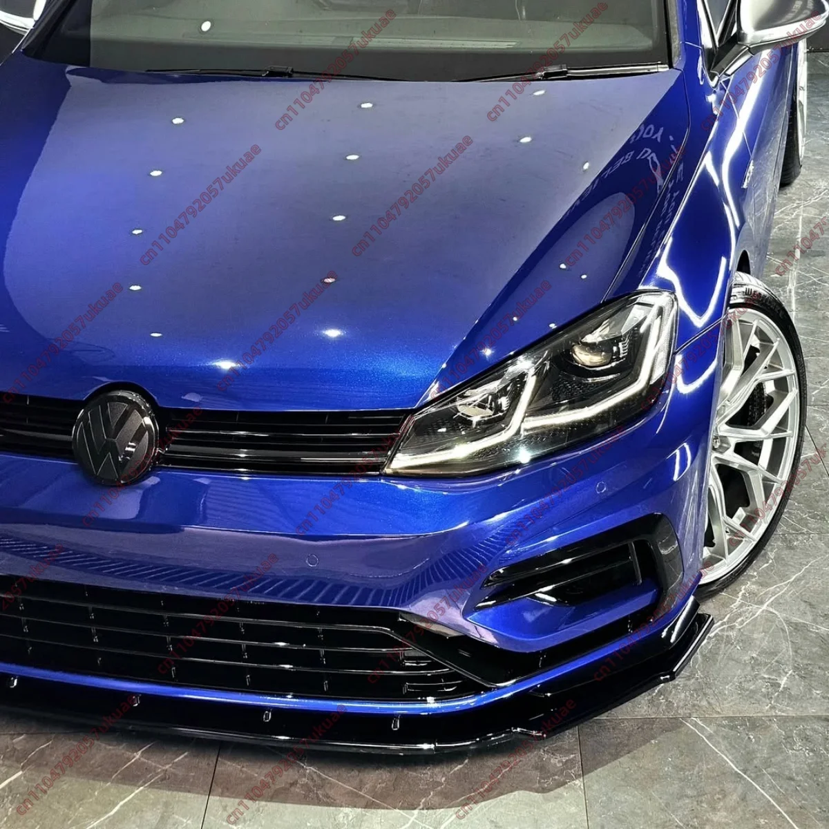 

Front Bumper Lip Splitter for VW Golf 7 MK7 Facelift 7.5 R R-Line 2016-2020 Glossy Black ABS Guard Protective Chin Trim Bodykits