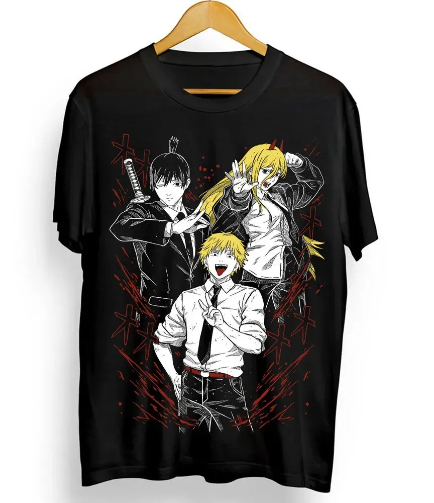 Chainsaw Man T-Shirt Denji and Makima T-Shirt Anime Manga T-Shirt Pochita Shirt