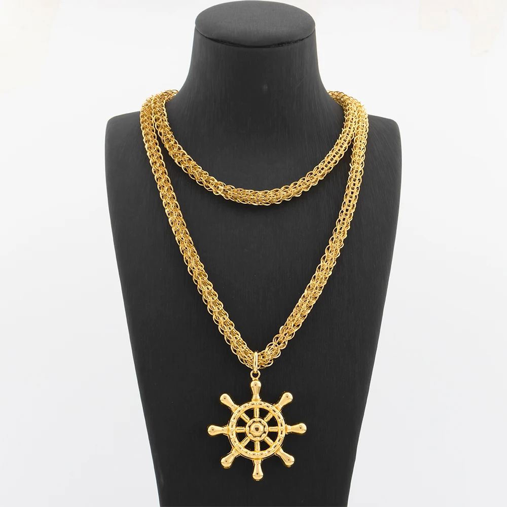 YM Map of Africa Pendant with 100 cm Chain Gold-plated 9