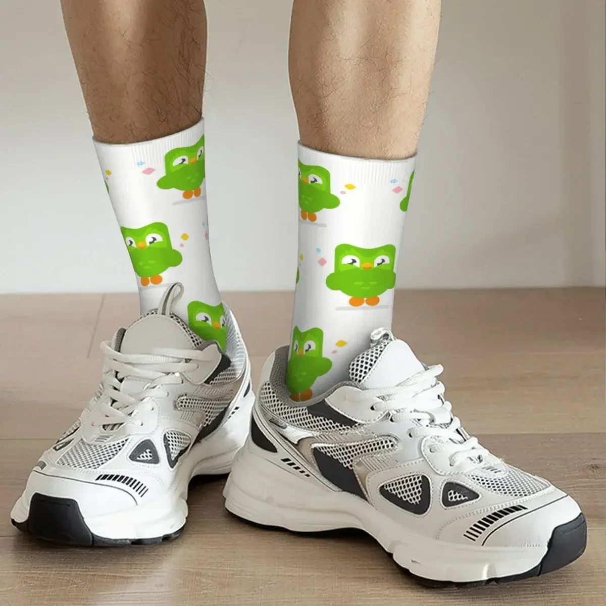 Duo lingo Eule Duo Socken Harajuku super weiche Strümpfe ganzjährig lange Socken Zubehör für Unisex Geschenke