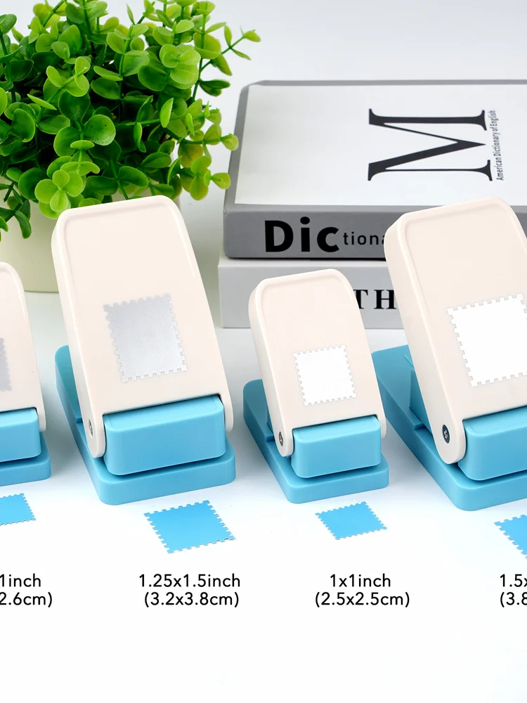 4-formaat rechthoekige postzegel punch ware rechthoek ambachtelijke hendel punch handgeschept papier punch voor knutselen scrapbooking kaarten, doe-het-zelf - afbeelding 2