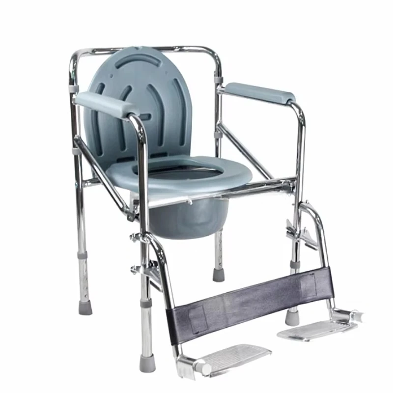 Latest Design Toilet Seat Portable Commode Chair With Wheels For Elderly Use