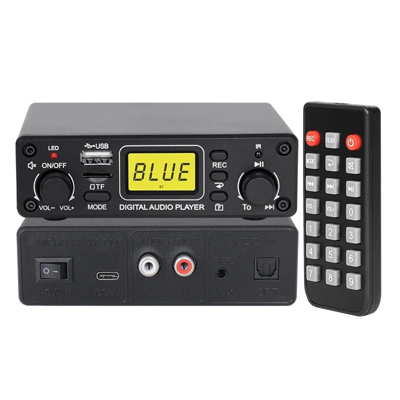 Digital Audio Player MP3 Decoder USB/AUX/TF/Optical/Bluetooth Music Player PLAY OBE-119A/-119B