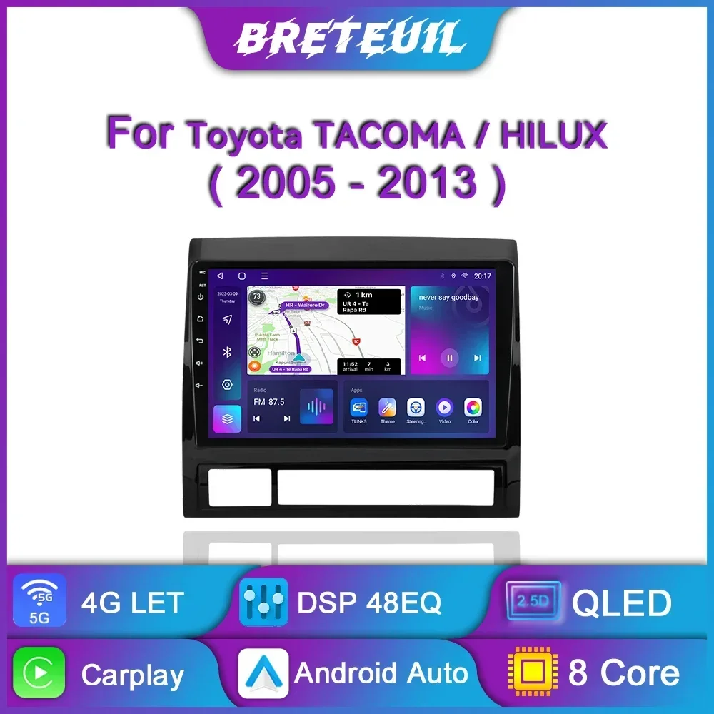 For Toyota Tacoma 2 HILUX 2005 - 2015 Android Car Radio Intelligent Multimedia Player Navigation GPS Carplay Screen Auto Stereo