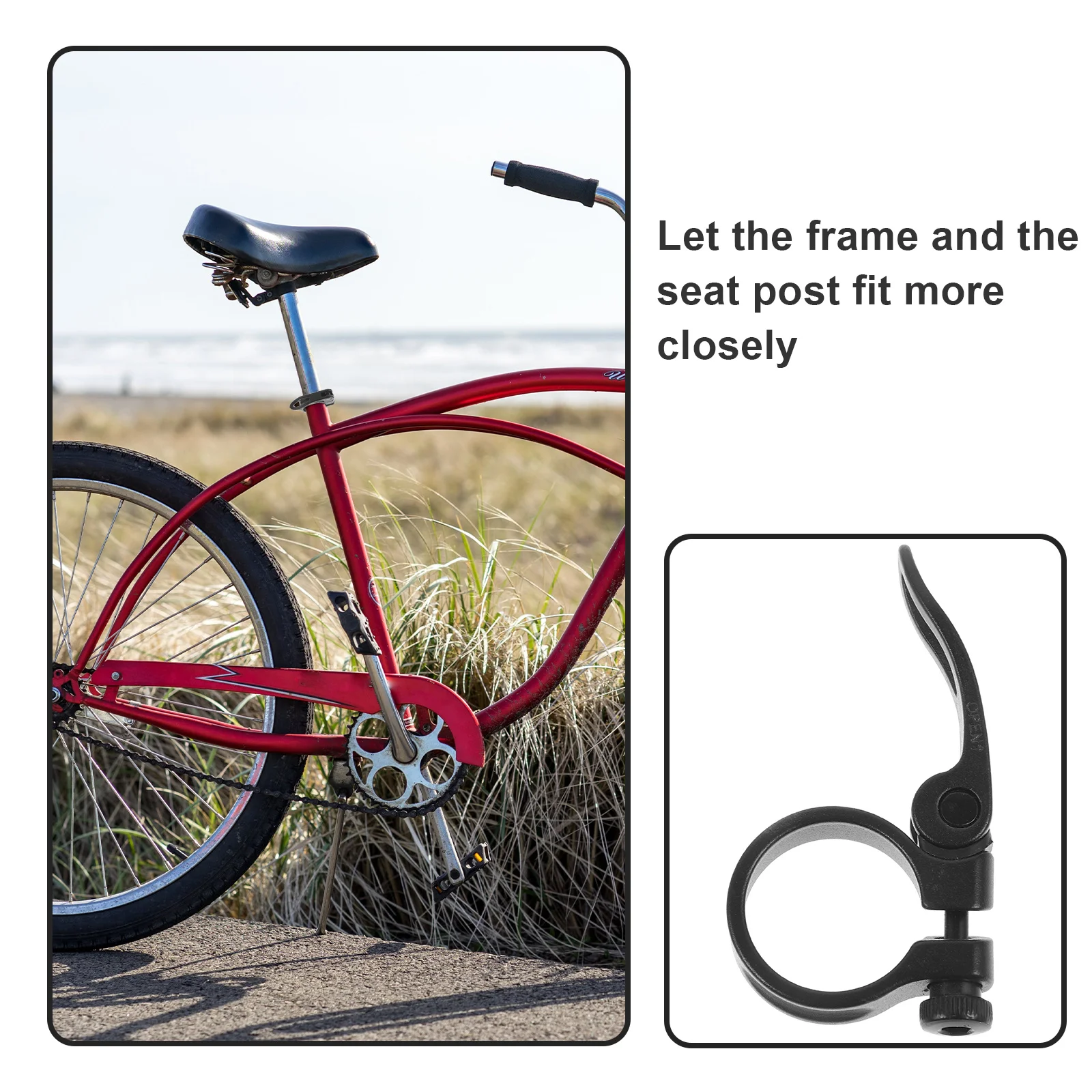 

Fast Release Seatpost Clamp 27.2Mm Aluminum Alloy Bike Seat Tube Clip For Folding Mountain Road Bicycle Durable