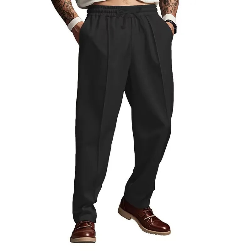 

Hot selling Spring and Autumn men's fashionable casual solid color pants, loose tight rope straight leg pants