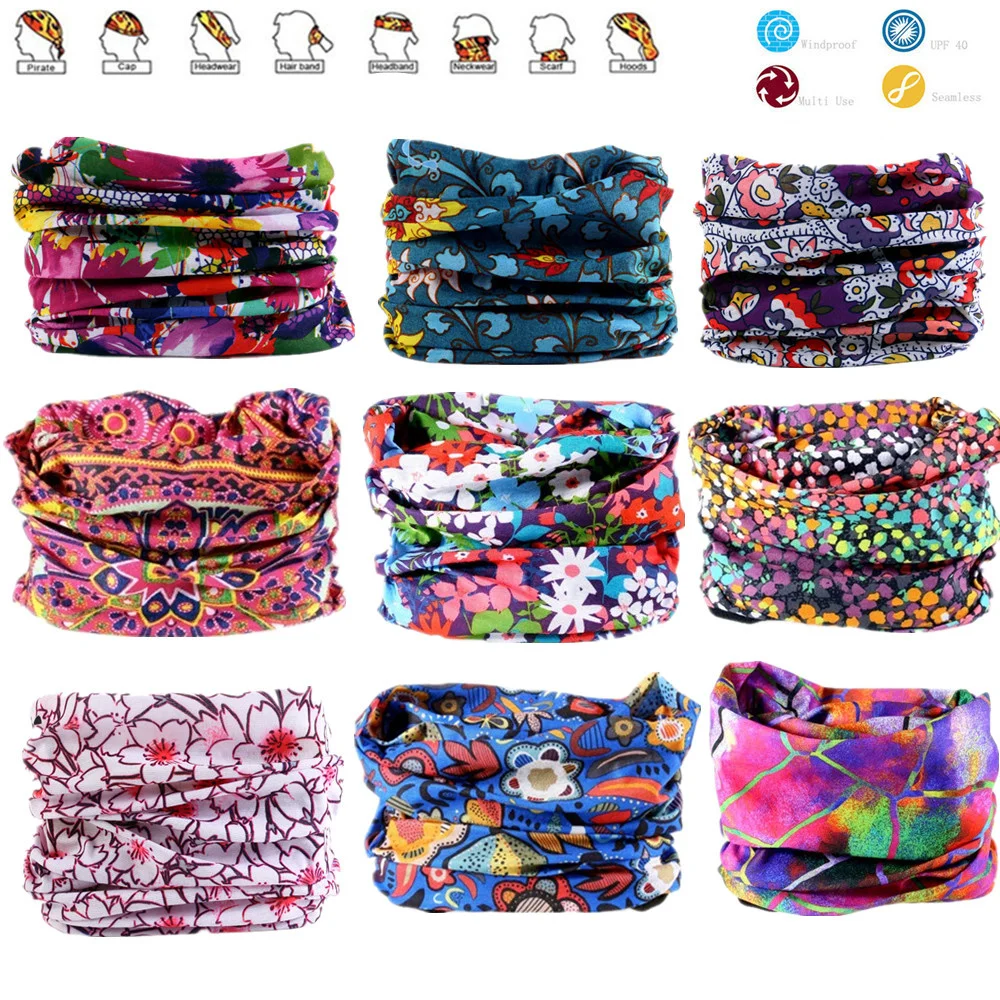 Sale Multicolor Magic Fashion Head Face Mask Neck Gaiter Snood Headwear Motorcycle Cycling Tube Scarf Unisex Women Men Headband