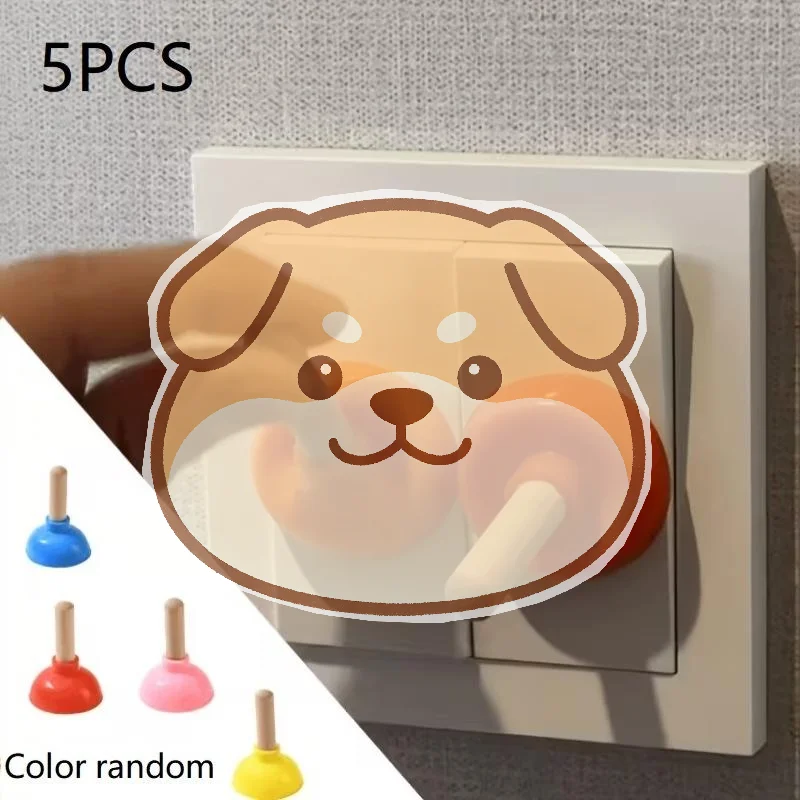 Switch Wall Stickers 5PCS Peel & Stick Creative Funny Lamp Socket Transformation Decals for Quick Home Upgrade