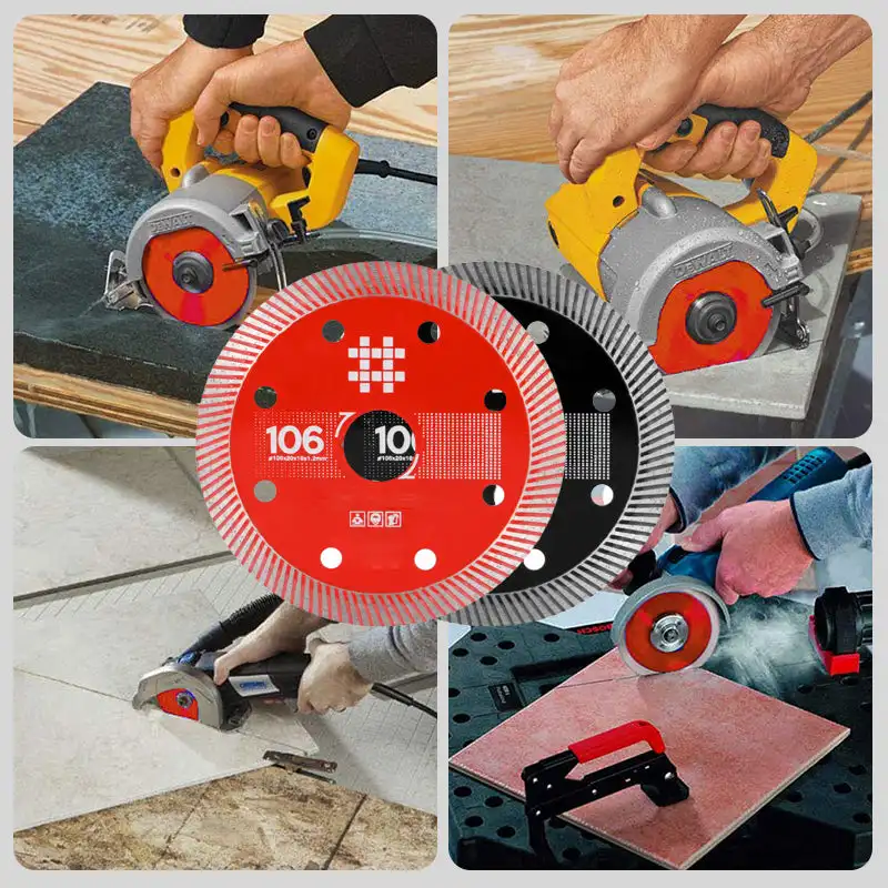 106mm Super-Thin Diamond Turbo Cutting Saw Blades Ceramic Cut Tile Granite Marble Cutting Disc For Cutting Grinding Stone