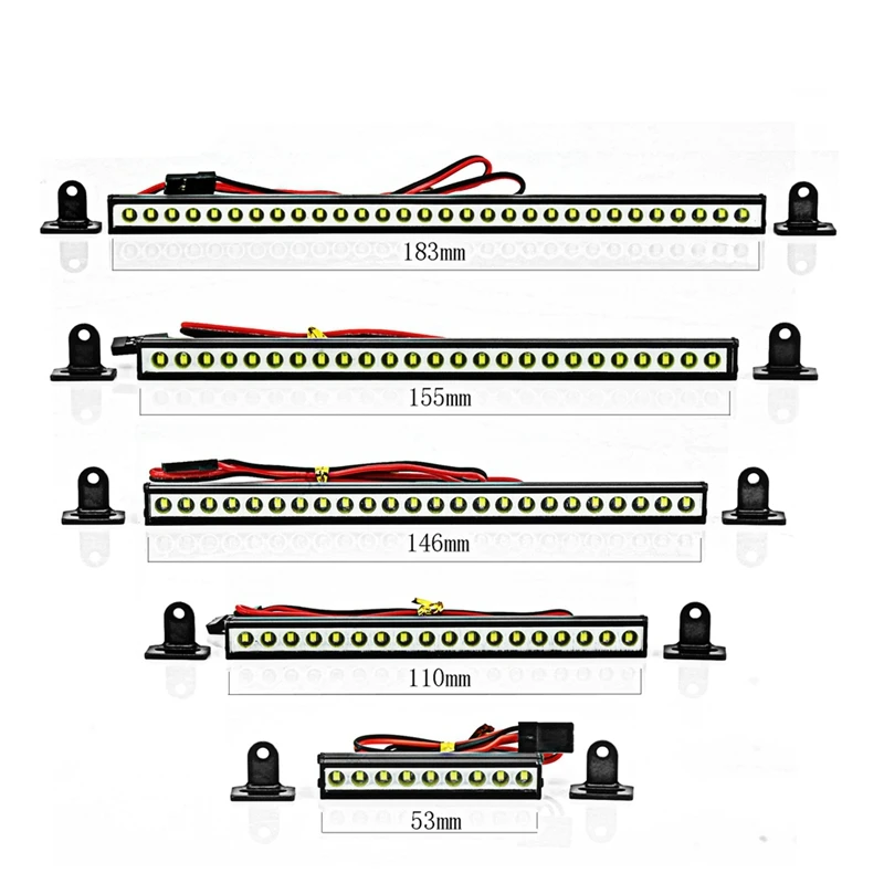 Rc 자동차 지붕 램프 LED 라이트 바, 1/10 Rc 크롤러 Trx4 축 Scx10 90046 Scx24 랭글러 D90 루비콘 바디, 9 18/25