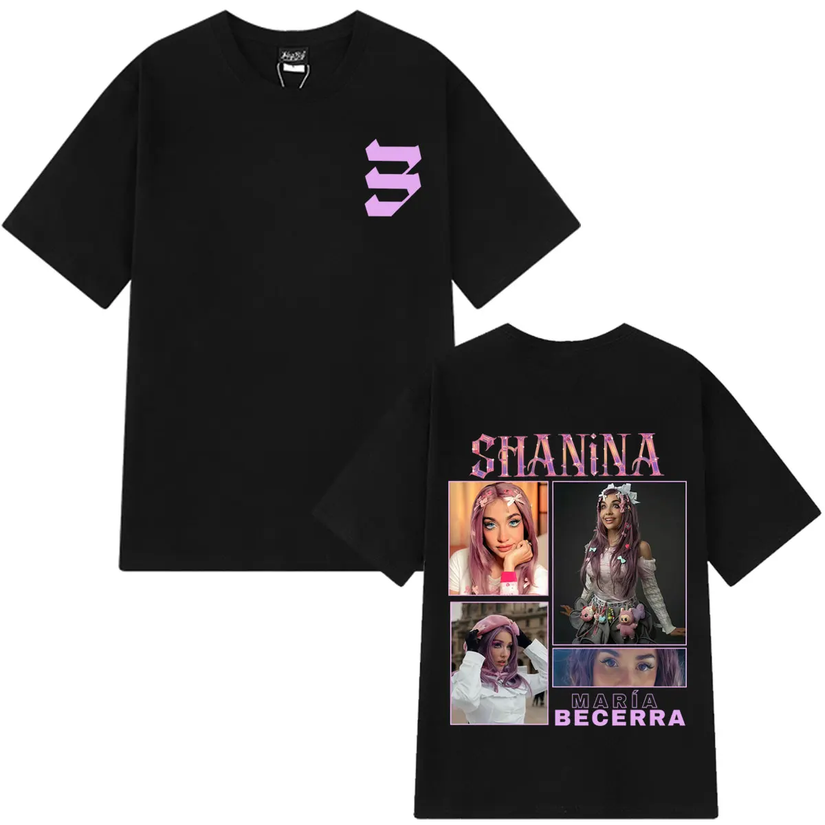 Singer Maria Becerra Album Tour 2026 Graphics T-shirt Men Women Hip-hop T-shirt Short-sleeved Casual Cotton Fashion T-shirts