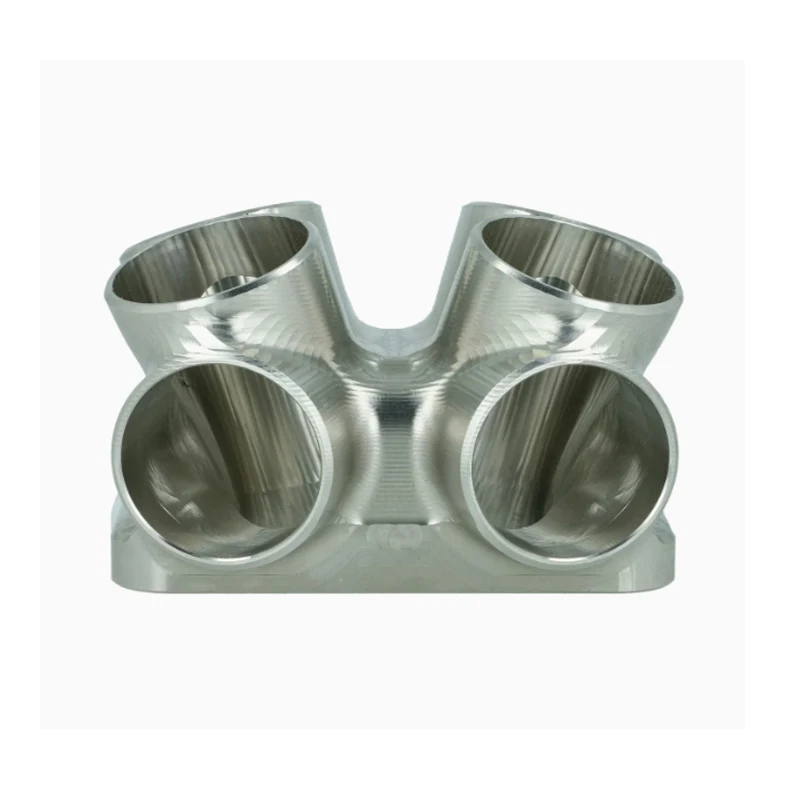 Custom CNC Machined Stainless Steel Aluminum Turbo Manifold Collector CNC Parts Manufacturing