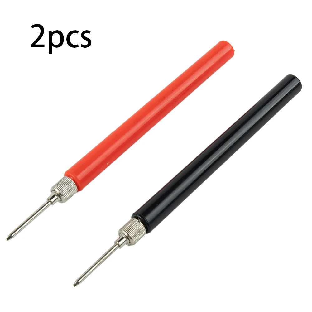 2pcs Multimeter Spring Test Probe Tips Insulated Test Hook Wire Connector Test Needles Electrical Measuring Device Pins 128mm