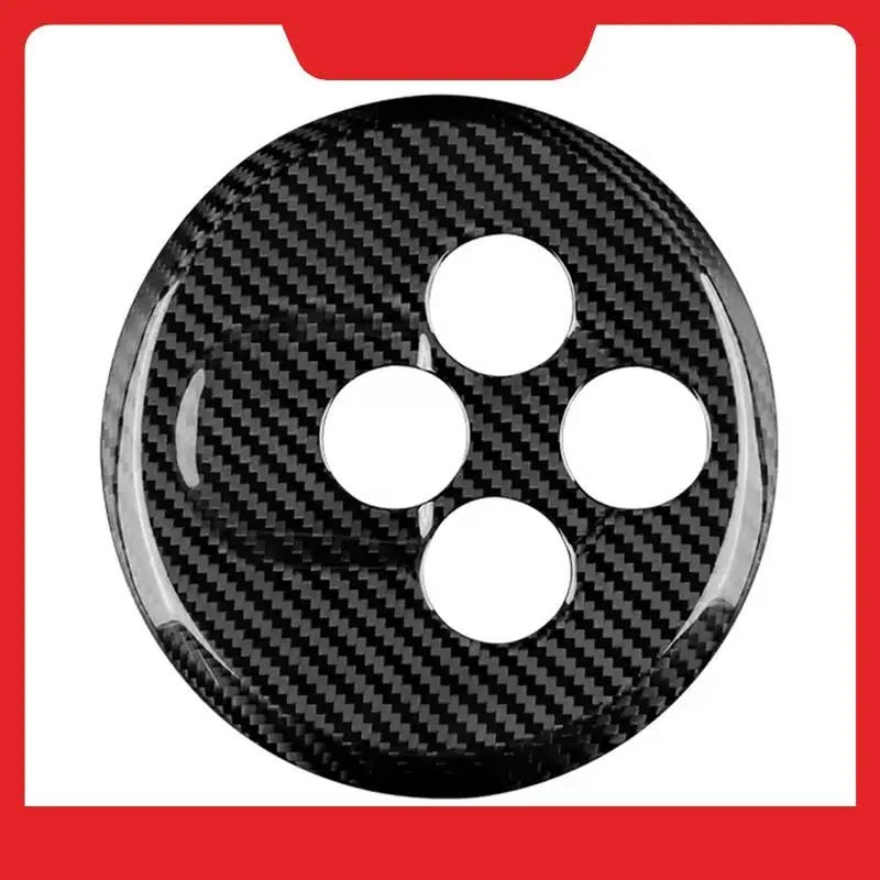 حقيقي الصلب ألياف الكربون ملصق سيارة التلقائي والعتاد التحول غطاء لوحة الكسوة ل Abarth 595 695 2012-2023