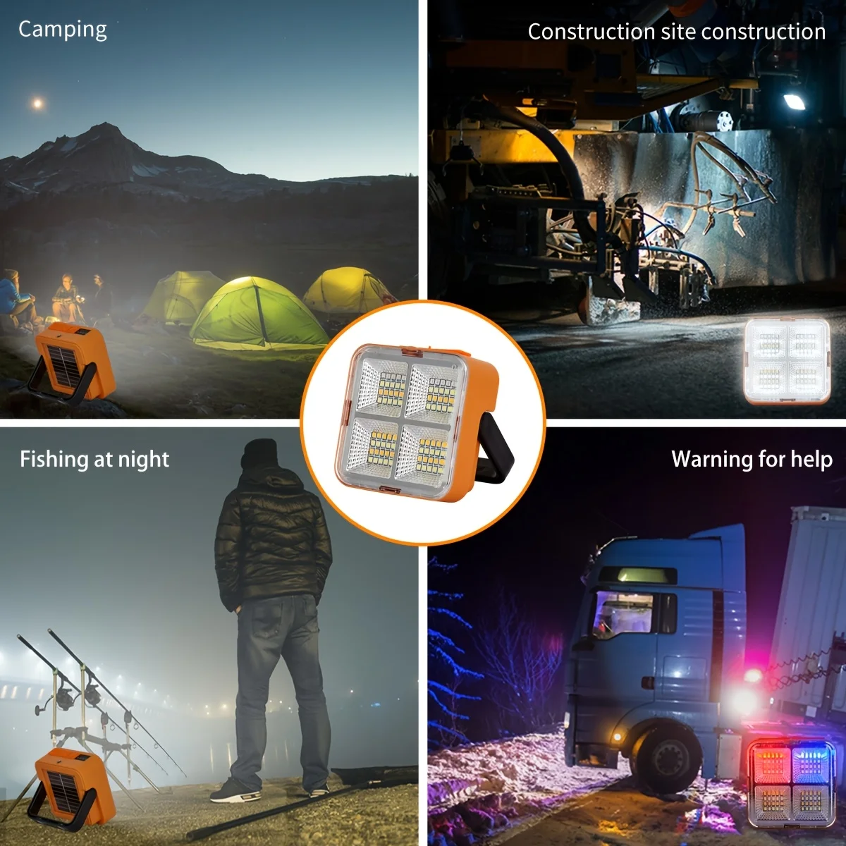 مصباح تخييم يعمل بالطاقة الشمسية LED مصباح تخييم قابل لإعادة الشحن 1200 مللي أمبير في الساعة، 5 أوضاع إضاءة، مصباح خيمة يعمل بالطاقة الشمسية، يستخدم لفشل الطاقة والطوارئ