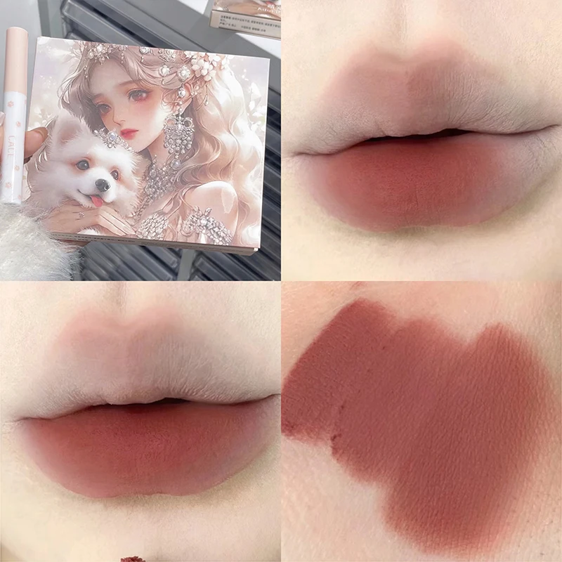 

Lip Gloss Matte Velvet Lip Mud Waterproof Lasting Nude Liquid Lipstick Red Liptint Chocolate Lip Clay Korean Makeup Cosmetic Set