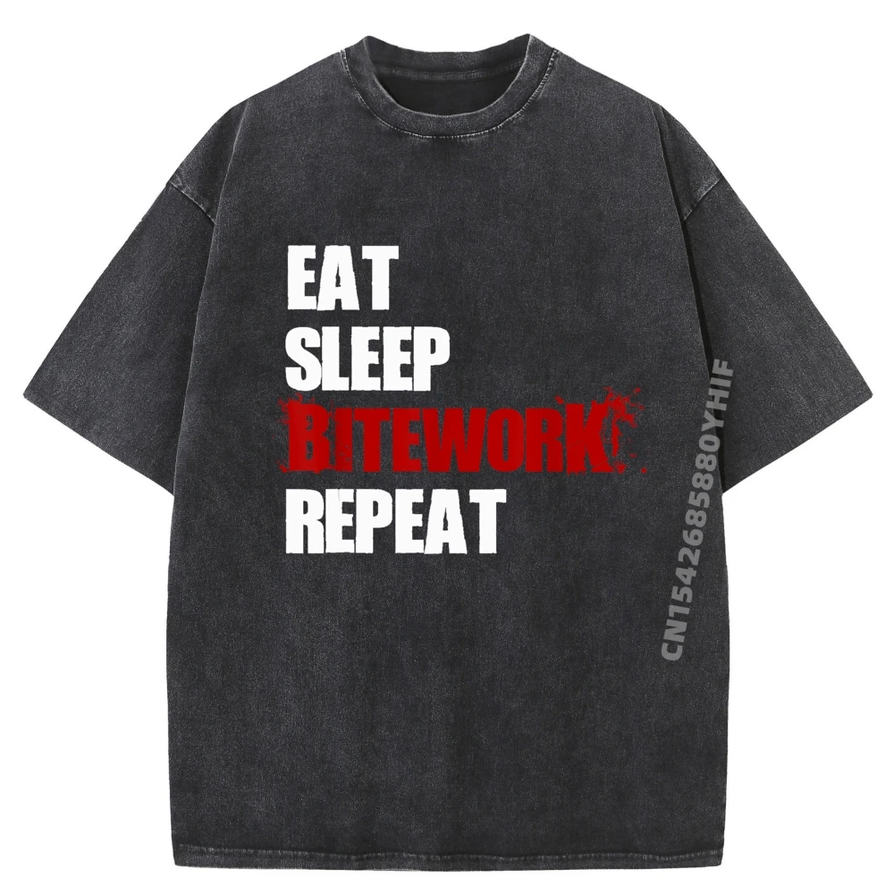 

Eat Sleep Bitework Repeat Belgian Malinois German Shepherd Mens Korean Fashion Streetwear Washed Men's Shirts