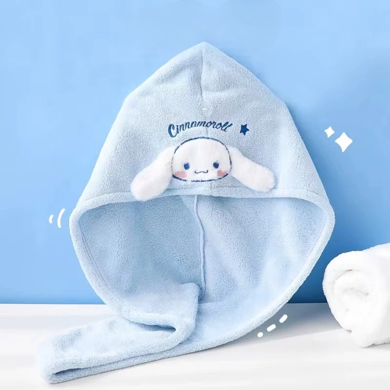 Sanrio Cinnamoroll Towel Set Cartoon Cute Simple Household Towel Bath Towel Hair Drying Cap Water Absorbent Quick Drying