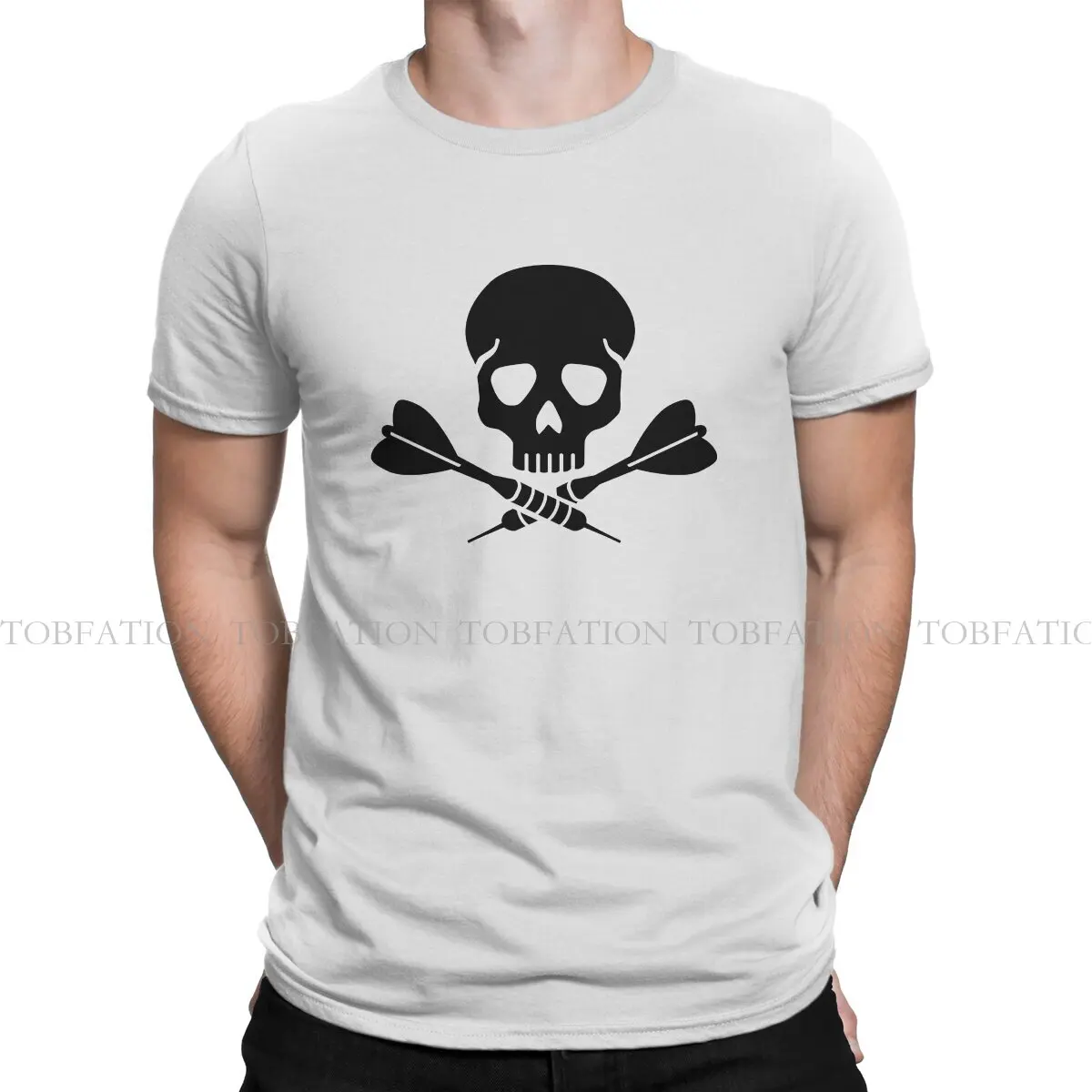 Skull Hip Hop TShirt DART DARTS Board Arrow Target Style Tops Leisure T Shirt Men Tee Unique Gift Clothes