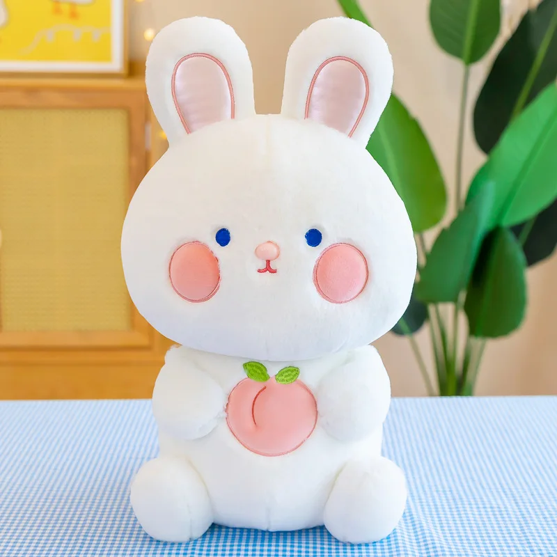 Soft Rabbits Plush Toy Stuffed Bunnys Peach Kawaii Plushies Hugging Animal Pillow Cusion Cuddly Toys for Girls 45CM/17.7in