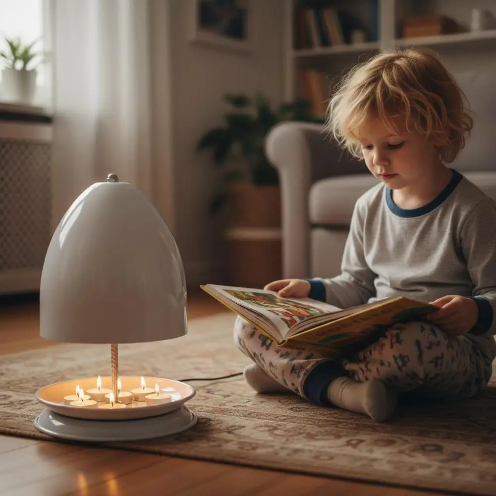 جديد الشاي ضوء سخان معدني الشاي ضوء موقد وفرن مساحة كبيرة فرن شمعة الحرارة السريعة مع أصحاب التدفئة شمعة ضوء لينة #4