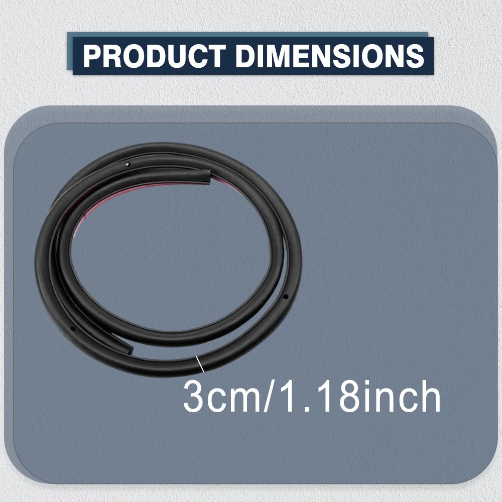 For Tesla Model Y 2020 2021 2022 2023 2024 Car Door Secondary Seal Strip Weatherstrip Rubber Front Rear Left Right 1500058-00-B