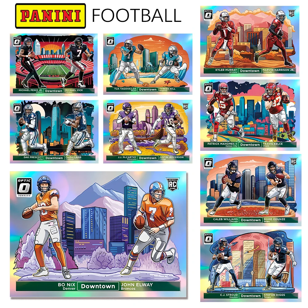 

PANINI DIY 15 шт./компл. футбол JAYDEN DANIELS MCCARTHY BROCK PURDY PATRICK MAHOMES Коллекционные карты текстурные лазеры Радужная вспышка