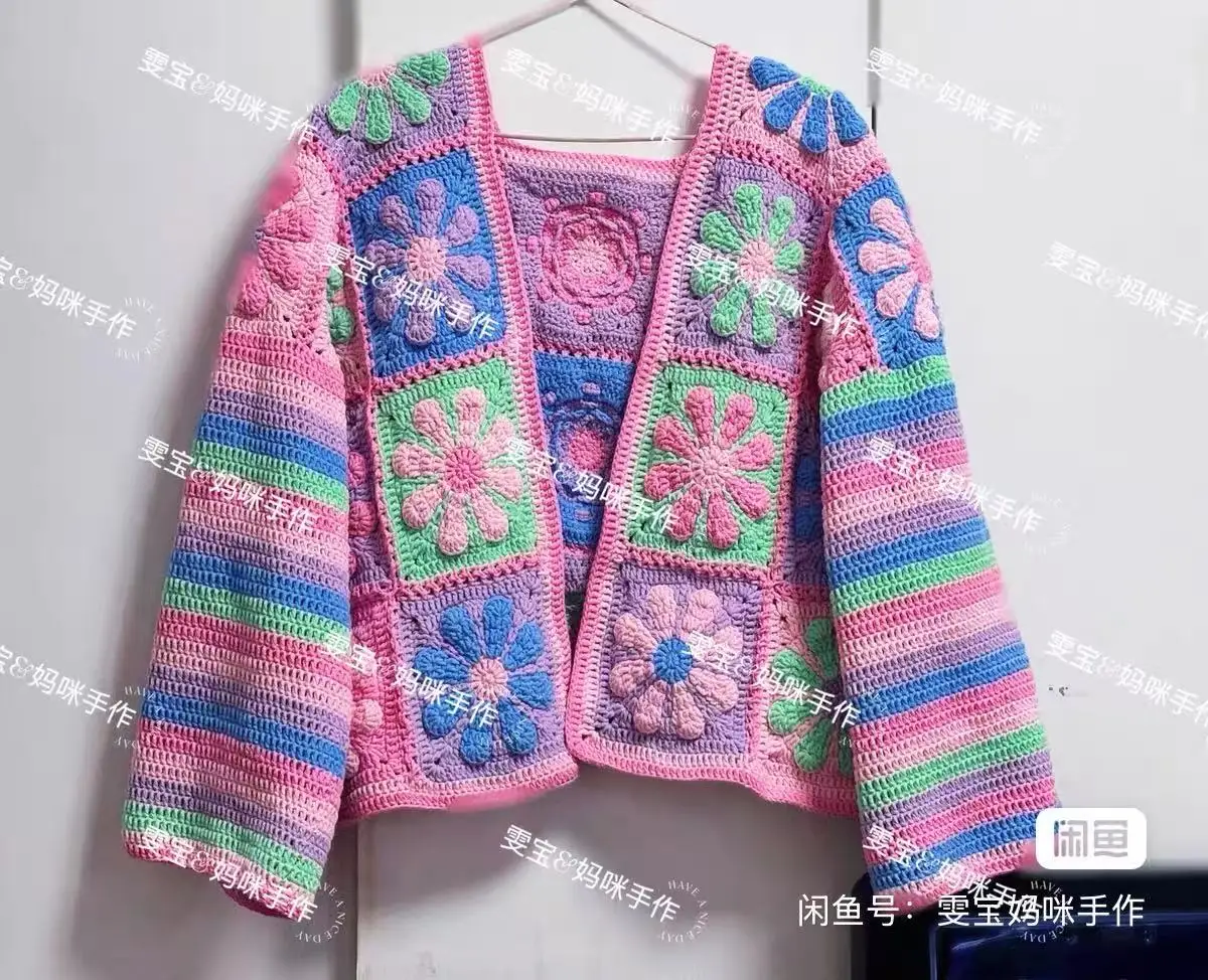 

TIYIHAILEY Knitting Crochet Sweater Women Hand Made Autumn Spring Outerwear Full Sleeve Cardigan Loose Coat Custom Made 2025 New