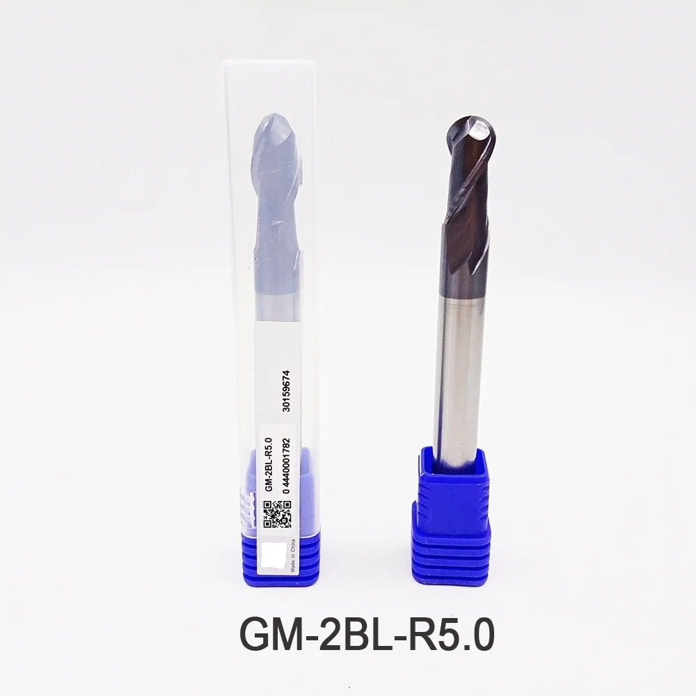 GM-2BL-R3.5 GM-2BL-R4.0 GM-2BL-R4.5 GM-2BL-R5.0 5PCS/LOT  ZCC Solid Tungsten Steel 2 Flute Ball Nose Coated End Mill