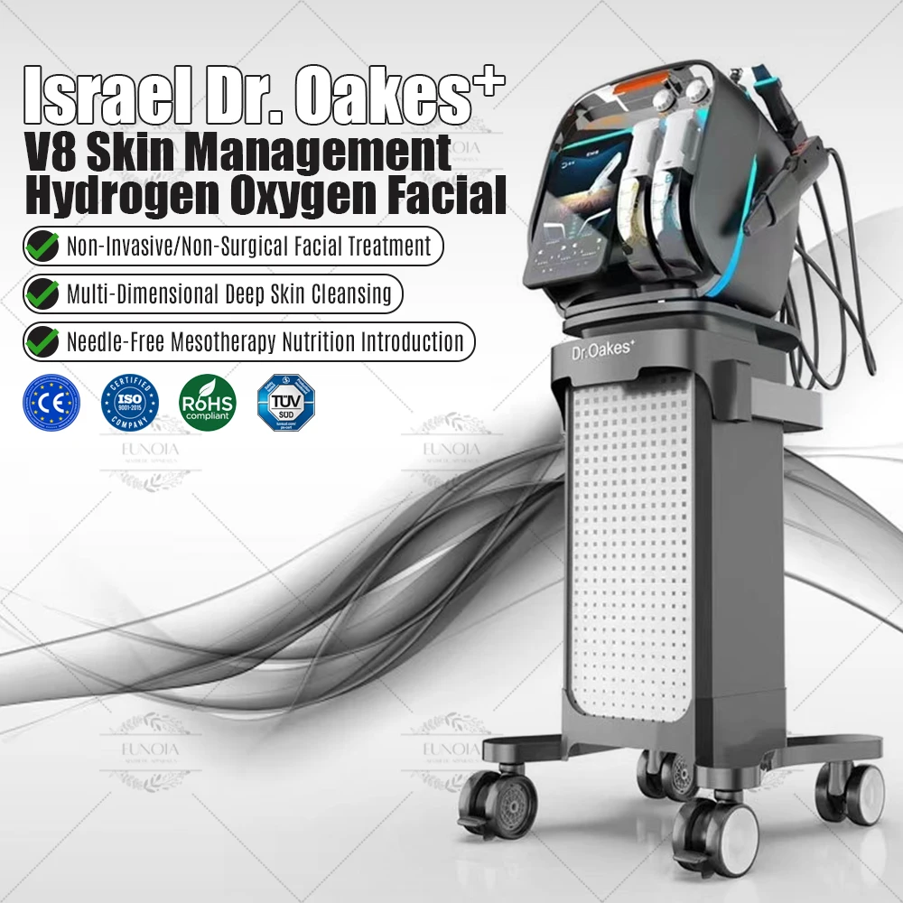 Dr.Oakes V8 Skin Management Machine Hydrogen Oxygen Facial Hydradermabrasion Face Lifting Blackhead Dirt Remove Deep Cleansing