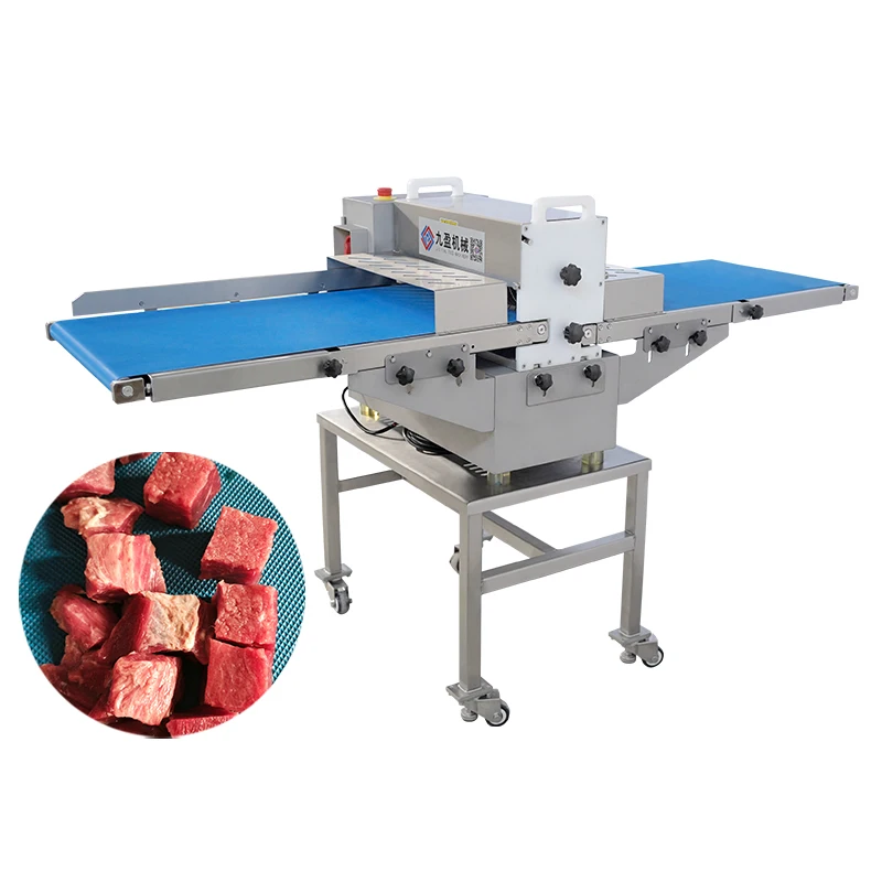 High Efficiency Fresh Pork Belly Cutter Machine Multi-Functional Meat and Fish Cubing Equipment for Commercial Use