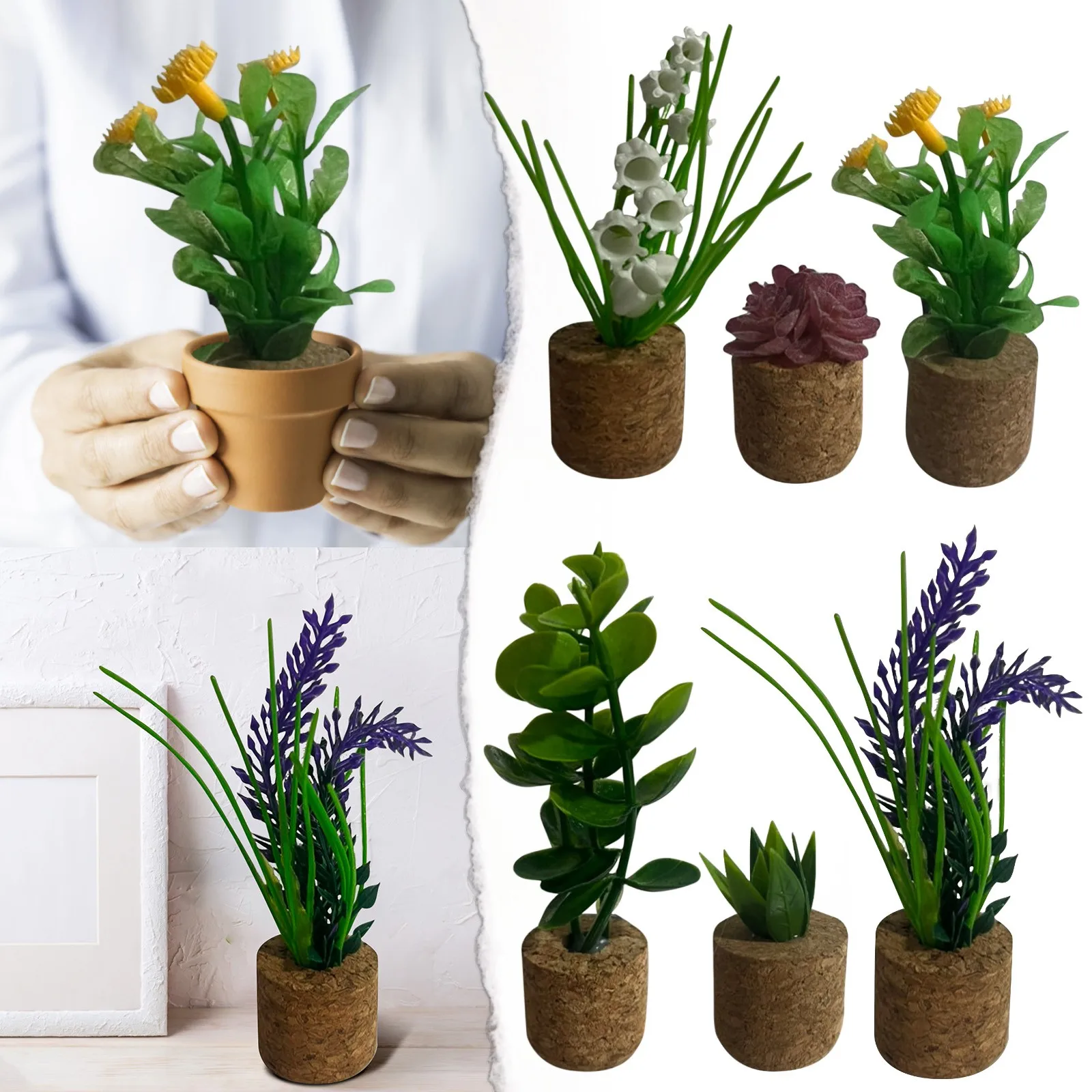 3d Artificial Plants Shape Aromatherapy Vent Car Love Breath Creative Decoration Home Desk Accessories декор для дома 1pcs New