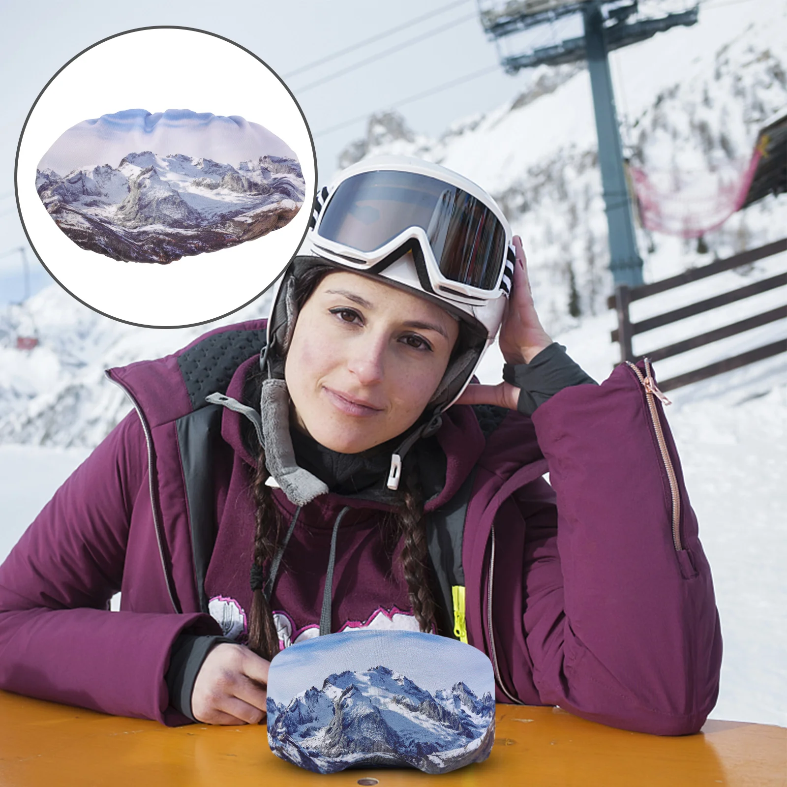 Ski Goggles Protective Cover Wrapping Non-slip Four-way Stretch Decorative Covers Glasses Sleeves Practical