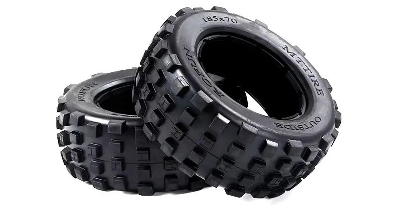 High-performance grab-grip wear-resistant off-road tires for 1/5 LOSI 5IVE-T ROFUN LT TRAXXAS X-MAXX 185*70MM