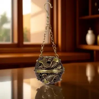 

Copper Aromatherapy Ball Incense Cone Holder Hanging Censer For Home Decor Oil Diffuser Pendant Incense Burner Furnace