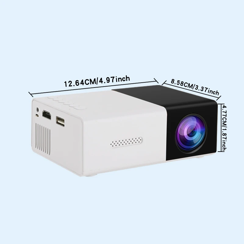 YG300 mobile projector portable bedroom home theater projector play 1080p video cable connection holiday gifts