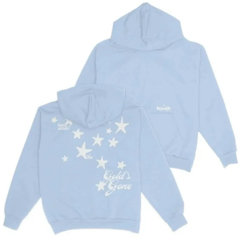 

Худи Freya Skye Merch Golds Gone – унисекс-свитшот с белым принтом звезд, повседневная уличная одежда