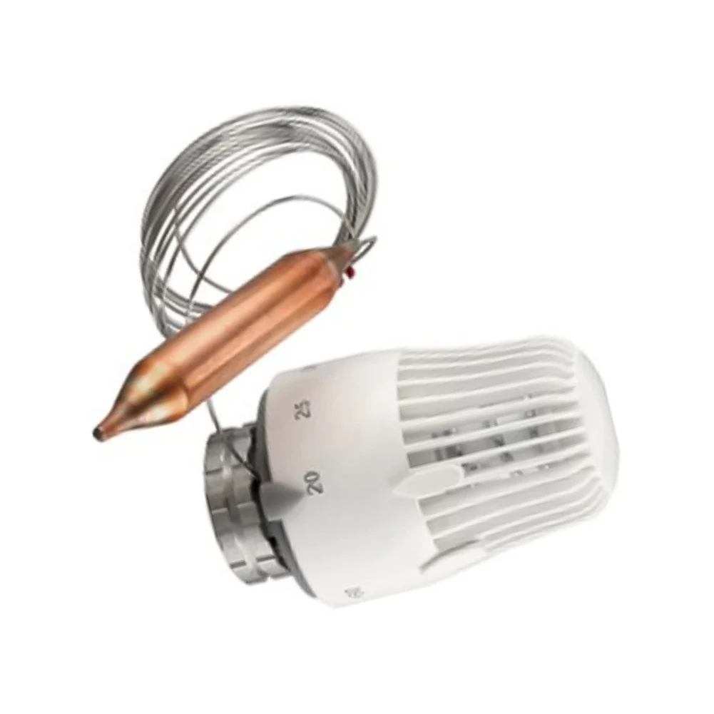 Remote Sensor Thermostat Head with 2 Metre Capillary for Accurate Medium Temperature Reading in Heating Equipment