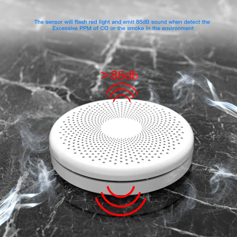 Imagem -06 - Carbon Monoxide Detector co & Smoke Função Wi-fi Tuya Smart Life Família Cozinha Loja Fire Alert Sensor de Alarme em 1