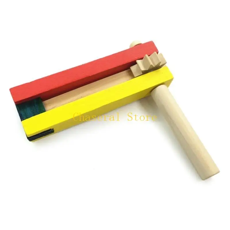 E7ce 2 mảnh đồ chơi Matraca cho trẻ KTV, bữa tiệc sinh nhật, nhạc cụ phòng âm nhạc khuyến khích sự phát triển nghe và chạm