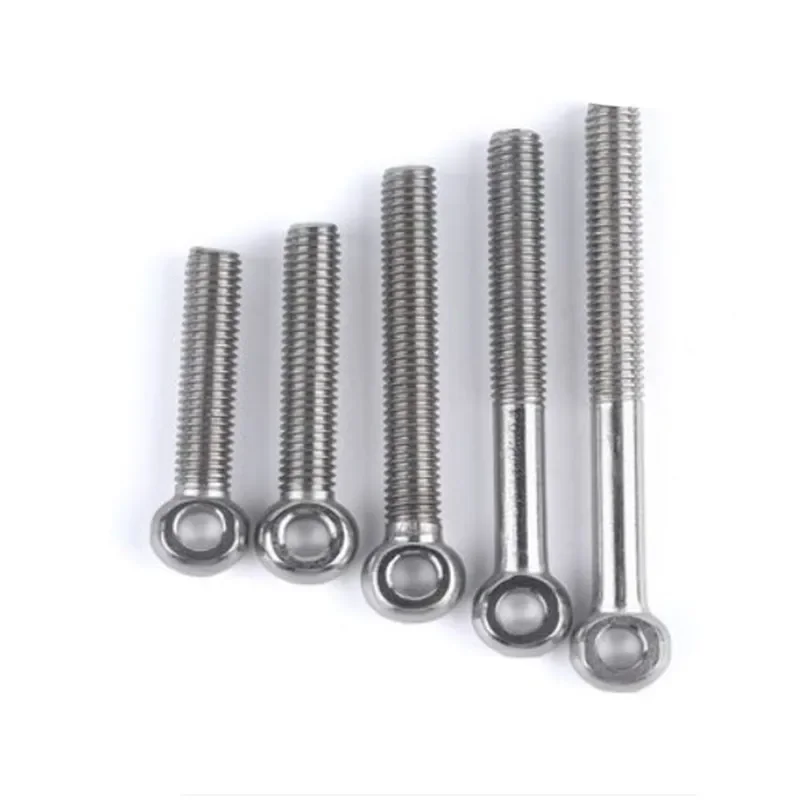 5pcs M5 M6 M8 Stainless Steel Metric Thread Wing Hinge Screw Eye Bolt Stud Articulated Anchor Bolt Fasterner PVC anchor