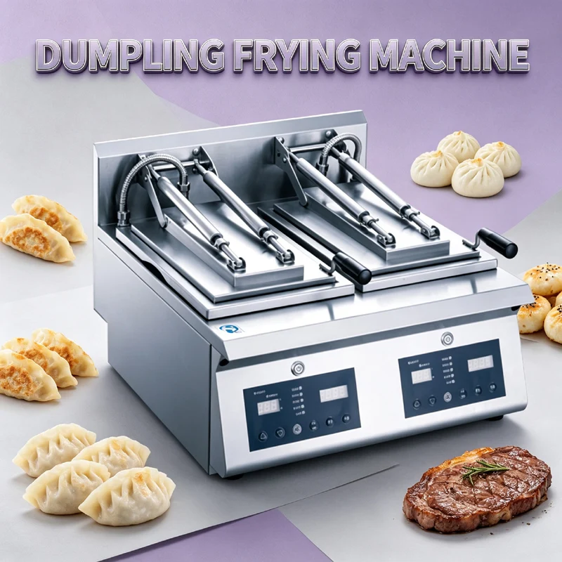 Timing Multifunctional Electric Frying Pan Automatic Dumpling Machine Auto Water Injection Make Steak Water Fried Bun Pancake