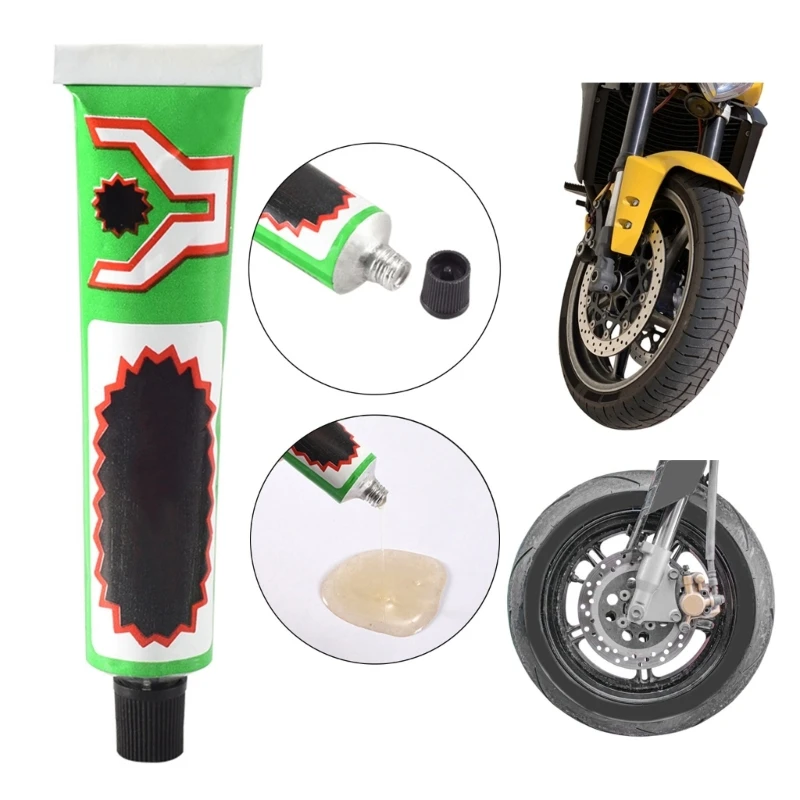 Motorbike Tyre Sealant Motorbike Tire Patches Glues Motorbike Puncture Repair Sealant for nighttimes Repairs Outdoor ridings