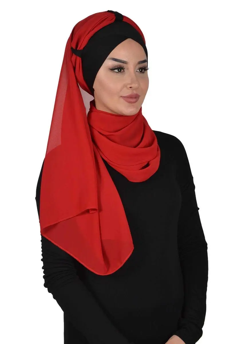 

Combed cotton chiffon shawl black