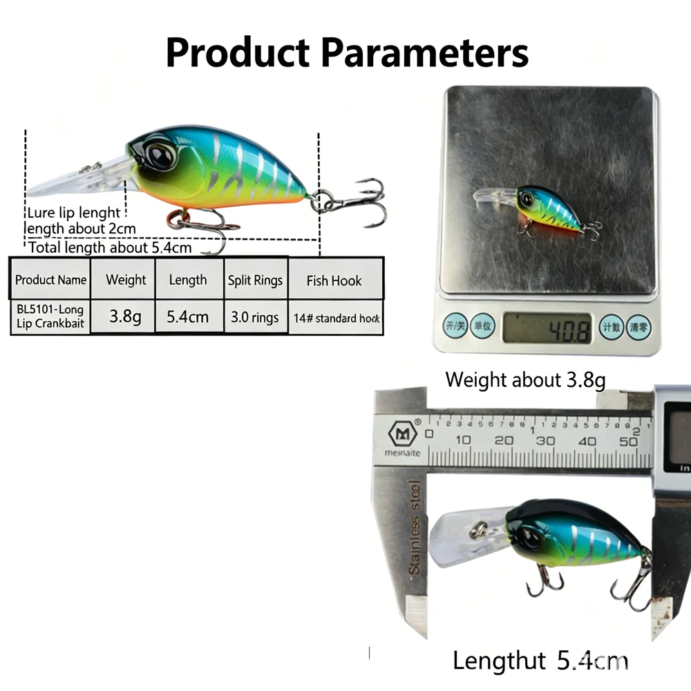 Leurre de pêche 3,8g 5,4cm, Cr - Fishing Hook Treble avis et prix