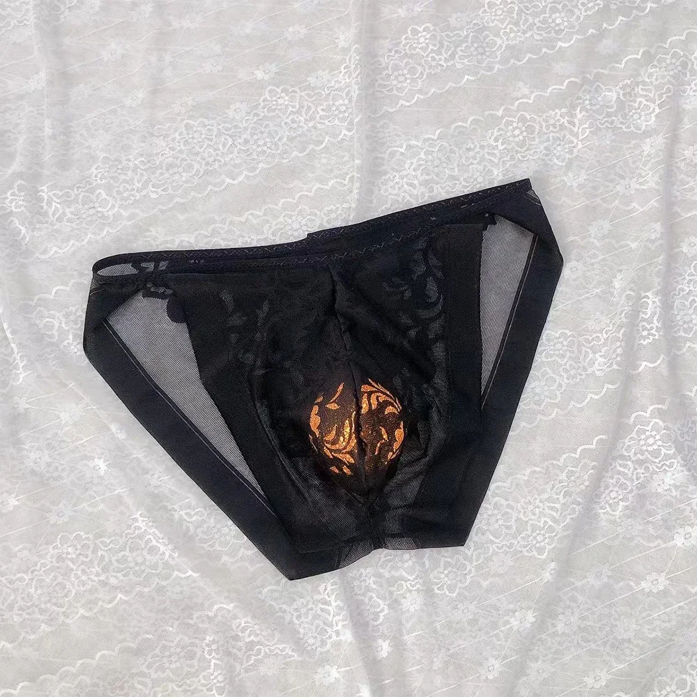 

Men Comfy Soft Ice Silk Breathable Pouch Briefs Seamless Plus Underwear Panties Ball Pouch Erotic Lingerie Gay Underpants