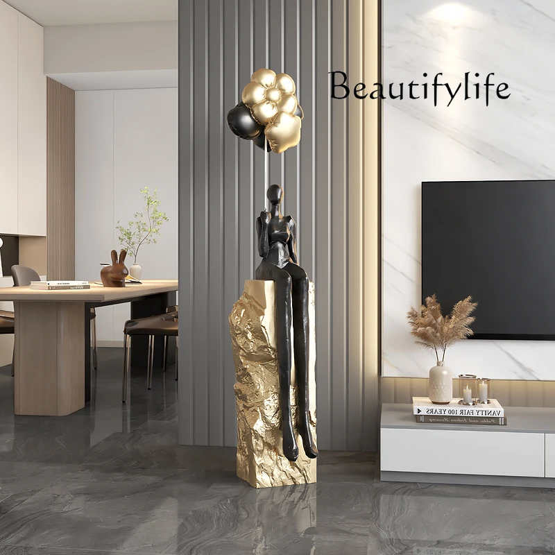 

Light luxury abstract art floor-to-ceiling ornaments, living room entrance decorations, high-end hotel lobby sculptures