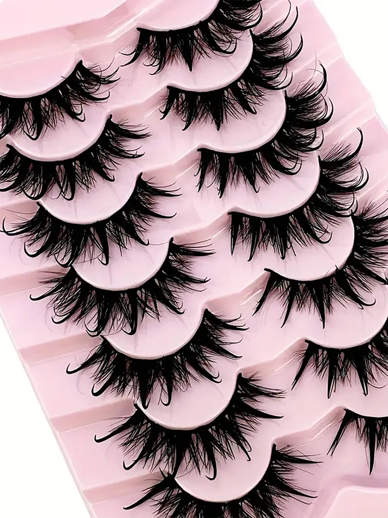 7 أزواج من الرموش الصناعية المنفوشة بشكل طبيعي 8D للمكياج العصري، مما يمتد عيون عباد الشمس المزهرة #4