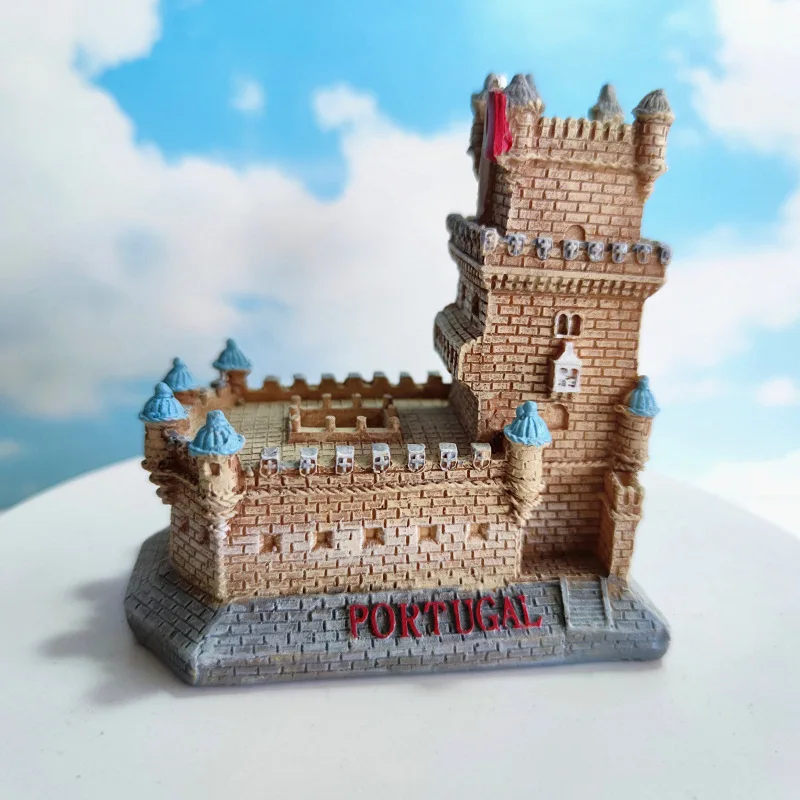 Lisbon Belem Tower Resin Handicraft Souvenirs Desktop Ornament Indoor Table Portugal Buildings Home Decoration Collection Gift